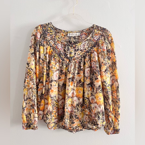 FREE PEOPLE Cool Meadow Printed Cotton Top - Picture 3 of 5